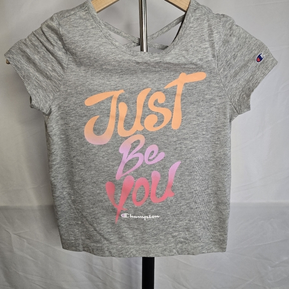 Champion Girls Graphic T-Shirt Bundle Size 7/8 – Strong Brave Kind + Just Be You - Picture 4 of 6